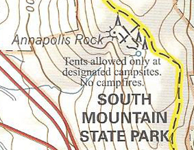 Map Clip of PATC Map - Annapolis Rock