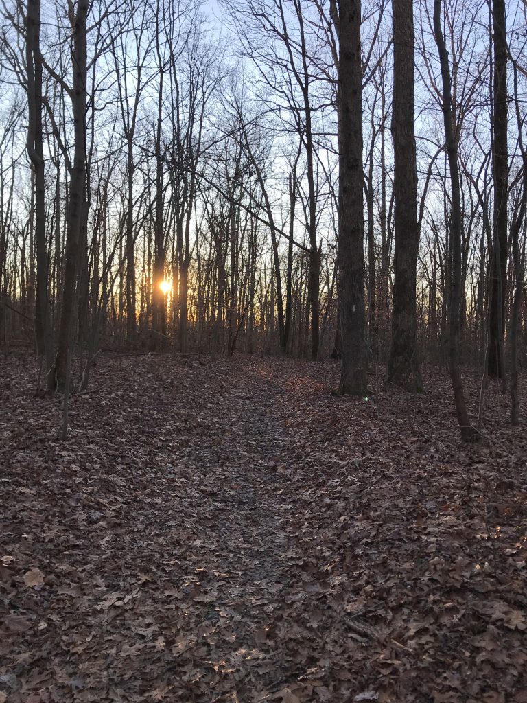 Winter sunset on Appalachian Trail
